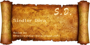Sindler Dóra névjegykártya